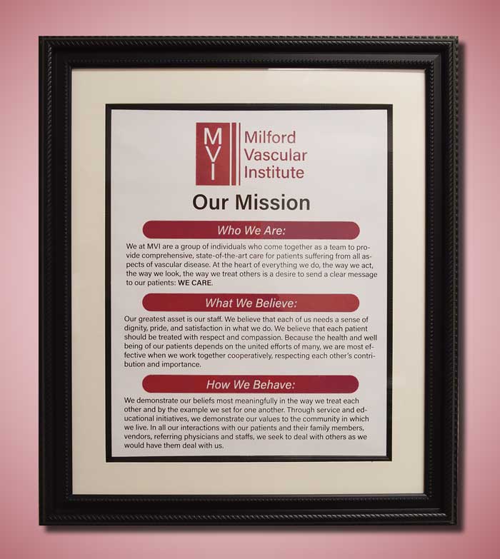 Vascular Doctors in New Haven CT - Milford Vascular Institute Mission Statement